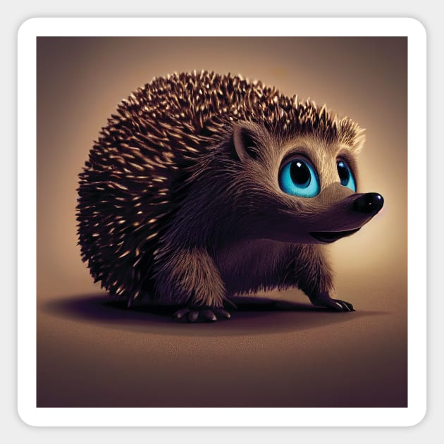 Cute Adorable Hedgehog Sticker by Geminiartstudio